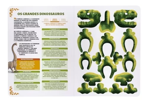 Livro - Faça E Brinque : Dinossauro - 3D - Pikoli Brinquedos Educativos