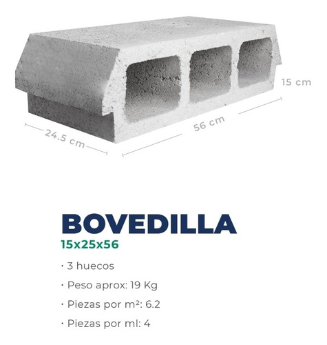 Molde Para Bovedilla De 1 Pza. 24.5x56x15cms En Acero