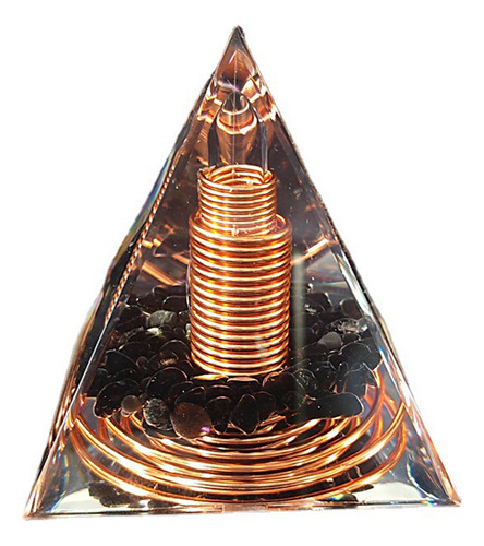 Alambre De Cobre En Espiral, Cristal, Grava, Pirámide En Esp