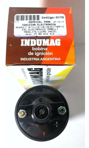 Bobina Encen Electro Indumag Renault 9 11 12 18 19 21 Trafic