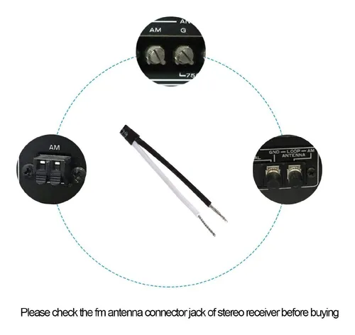 Antena Am Fm Para Interiores Ancable 300 Ohm + Kit Antena