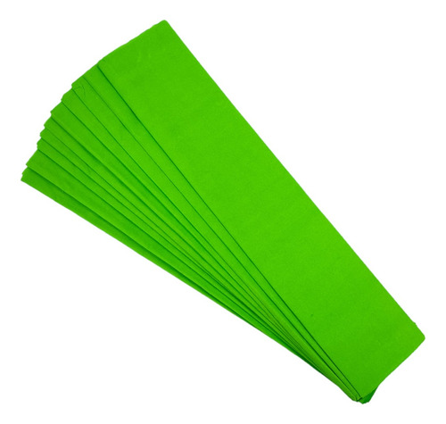 Paquete De 10 Papel Crepe Un Color Pascua 200cm X 50cm Color Verde limón