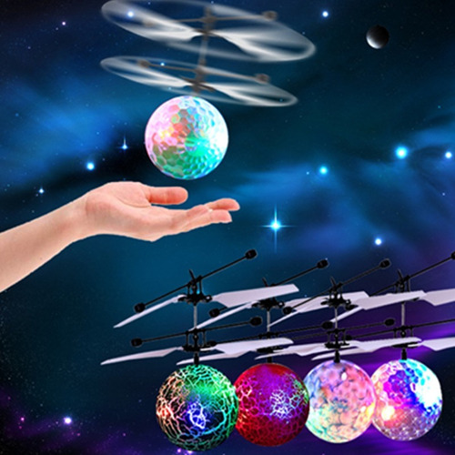 Bola Voladora Mágica Con Luces Led Drone Avión Navidad 2018