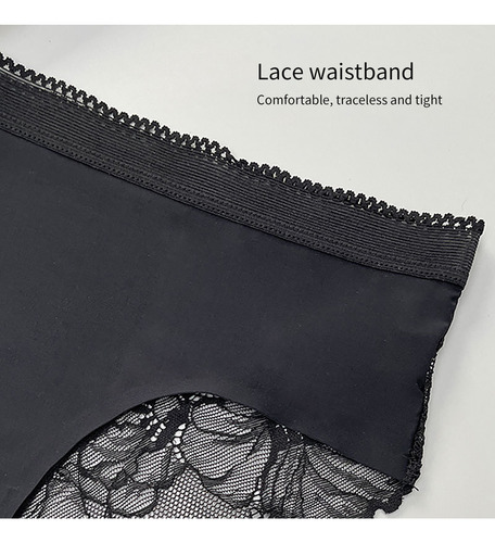 Bragas De Seda Helada De Encaje Falso De Estilo Fino Para Mu