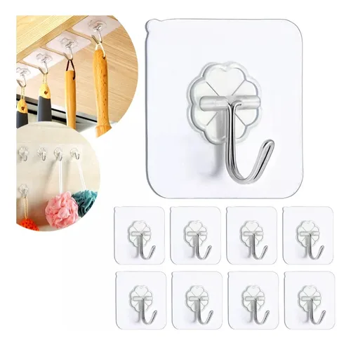 comprar 10 Suportes Com Gancho Em Aço Inox Para Pendurar Objetos
