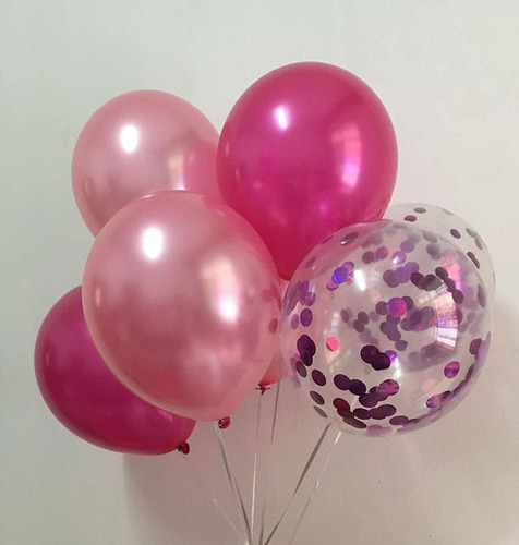 Confeti Globos De Color Rosa De Las Rosas Del Globo Por Deco
