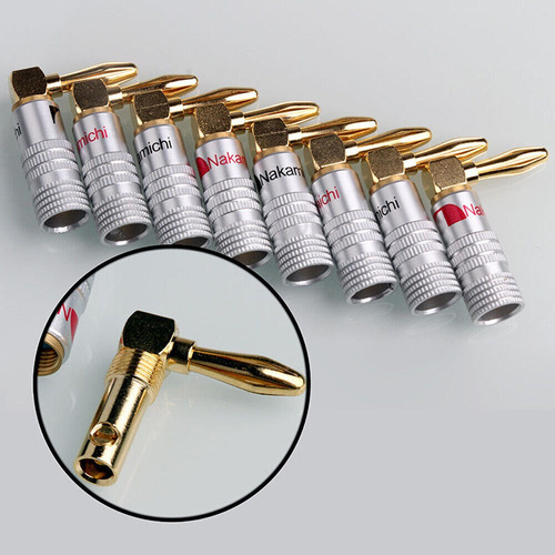 20x 4mm Banana Plugs Audio Speaker Plugs Wire  Gold Plat Wfb