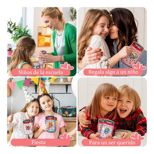 48 Tarjetas Botella Amor San Valentín Con Accesorios