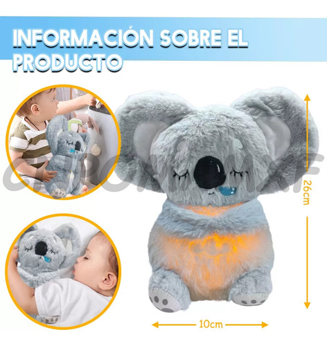 CNPOMAMXF Koala Peluche Que Respiran Orejas Mover Alivia Ansiedad 5 Niveles Ajustables