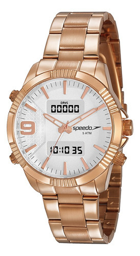 Relógio Speedo Feminino Styles Dourado 15014lpevre2 Cor da correia Rose Cor do bisel Rose Cor do fundo Branco