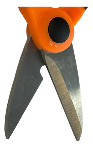 Pinza Tijera Corta Dentada Para Pesca Multi Y Tanza Naranja
