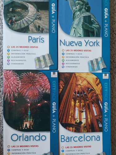 6 Guias Turisticas Guia Y Plani, Nueva York Paris Orlando