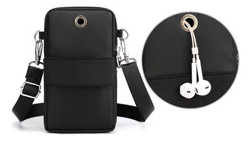 Ny Cartera Mujer Porta Celular Bolsa Ajustable Cierres