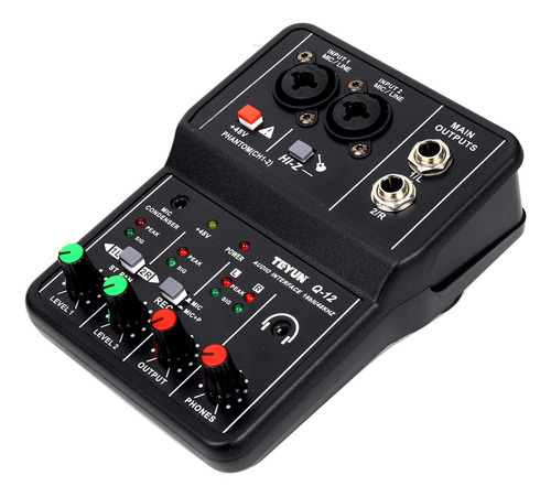 Mezclador De Sonido Profesional Q-12 Con Monitor For