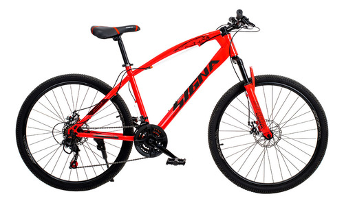 Signa bicicleta montaña R26 freno disco shimano 21 velocidades color rojo tamaño del cuadro M