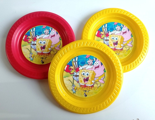 Platos Bob Esponja Descartables Cumpleaños Decoración