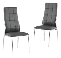 Comprar Silla De Comedor Ecocuero Pata Cromada - New Paris X 2 Estructura de la silla Negro ecocuero
