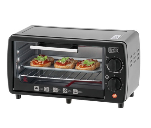 Imagem 3 de 3 de Forno de bancada elétrico Black+Decker FT9 9L preto-fosco 127V