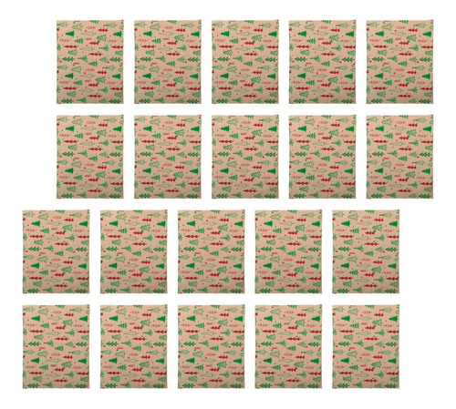 20 Piezas De Papel De Regalo De Navidad, Árbol De Navidad
