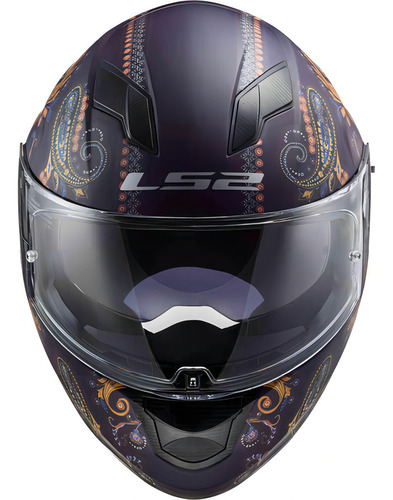 Casco Ls2 Ff320 Stream Pasly, color violeta mate