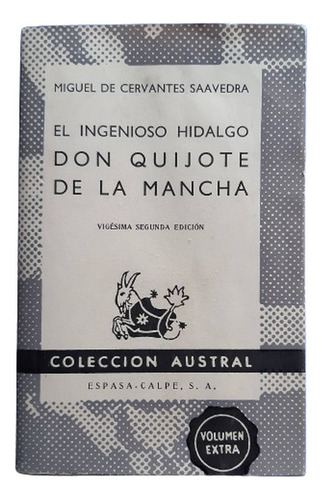 Libro  El Quijote De La Mancha Ed España 1965