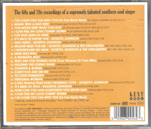 Cd A Woman's Way (the Complete Rozetta Johnson 1963-1975) (r Estándar