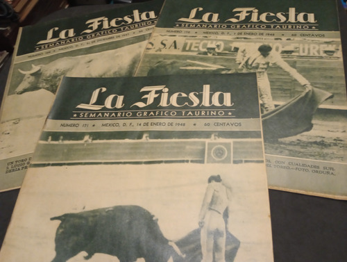 Lote Revistas La Fiesta Semanario Taurino Años 40s Excelente