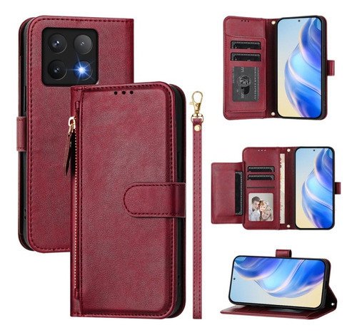 Funda Multifuncional Para Xiaomi 14t Pro/poco F6, Con Correa
