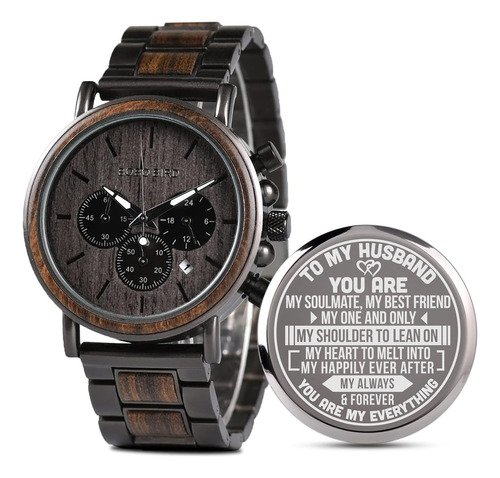 Reloj Para Hombre De Madera 2win/to My Husband