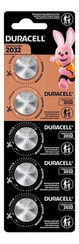 Kit 5 Pilhas Bateria Cr2032 Premium Duracell 3v