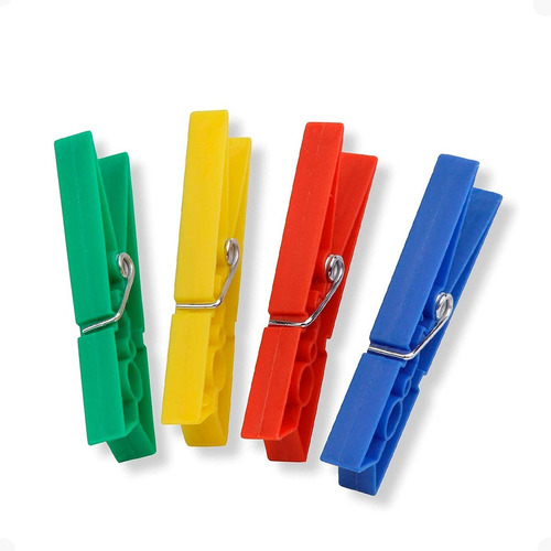 Palillos Plástico Colores Para Colgar Tender Ropa X12 - Otec