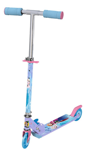 Scooter Plegable Frozen 100mm Edad 5-8 Años Color Azul/rosa