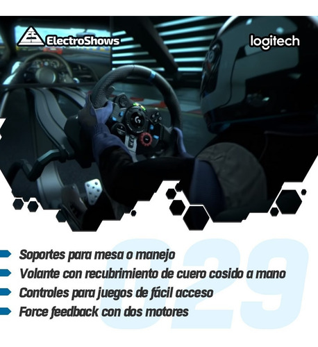 Imagen 9 de 10 de Simulador Logitech G29 Force Feedback Pedales Ps5 Ps4 Ps3 Pc