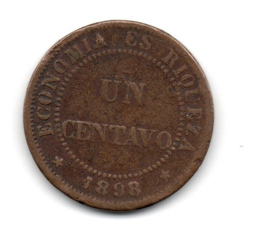 Chile Moneda 1 Centavo Año 1898 Km#146a