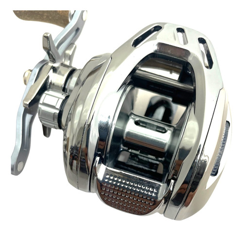 Reel Rotativo Huevito Amberjack Dynamo 201 6 Rululemanes 6.3:1 Freno 8 Kg Plateado Lado de la manija Izquierdo