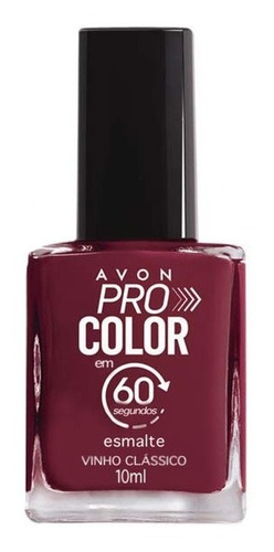 Imagem 1 de 1 de Avon - Pro Color 60 Segundos - Esmalte - Vinho Clássico