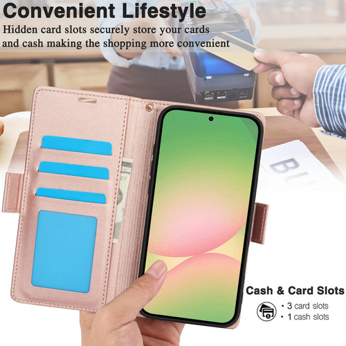Funda De Piel Tipo Cartera Con Tapa Para Samsung Galaxy A56 A36 A26 A16 A06