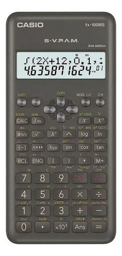 Calculadora Científica Casio Fx-100 Ms-2w Color Gris
