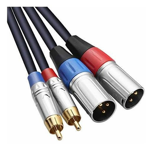 Cable Dual Rca A Xlr 2 Rca A 2 Xlr Hifi Masculino Conex...