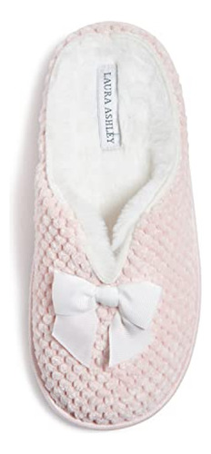 Laura Ashley Pantuflas Tipo Zueco De Tela De Rizo Para Mujer