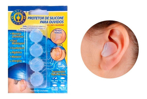 Protetor De Ouvido De Silicone Ref.: 4040 Cor Cinza