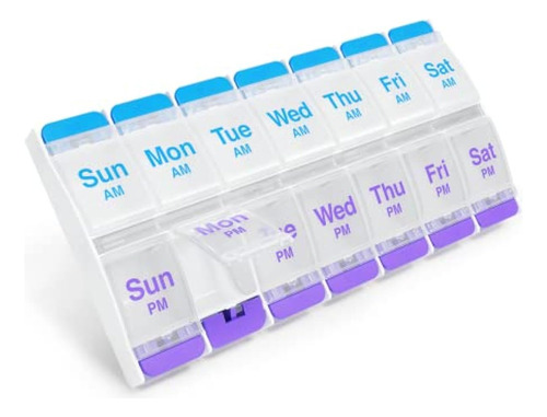 Estuche De Píldoras Ezy Dose Push Button (7 Días), Medicamen