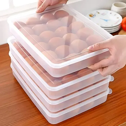 Huevera Organizador De Huevos Bandeja Para 24 Huevos C/ Tapa