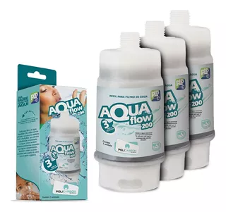 Filtro De Agua Refil Aquaflow 200 - Kit 3