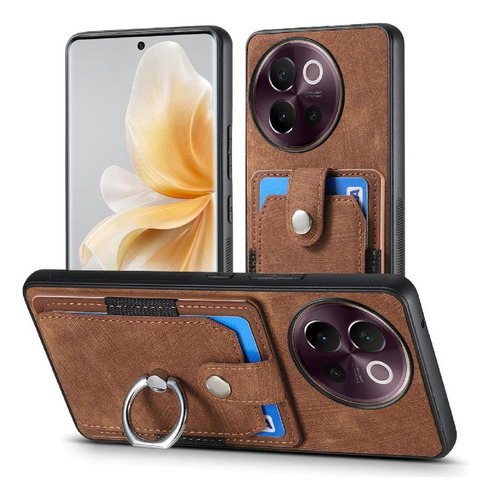 Funda For Vivo V40 Lite Crad Ranura Soporte Magnético Para