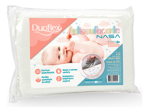 Travesseiro Duoflex Antissufocante Infantil Baby Nasa 