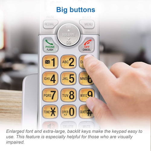 At&t Elhandset Dect 6.0 Teléfono Inalámbrico De La Casa Full