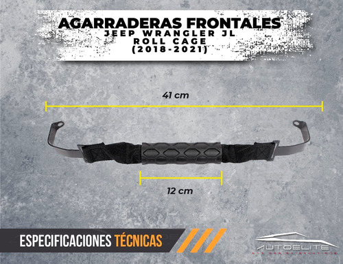 Imagen 6 de 9 de Agarradera Jeep Wrangler Jl 2018 2019 2020 Rollcage Frontal
