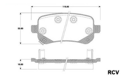 Balatas Disco  Trasera Para Volkswagen Routan   2009