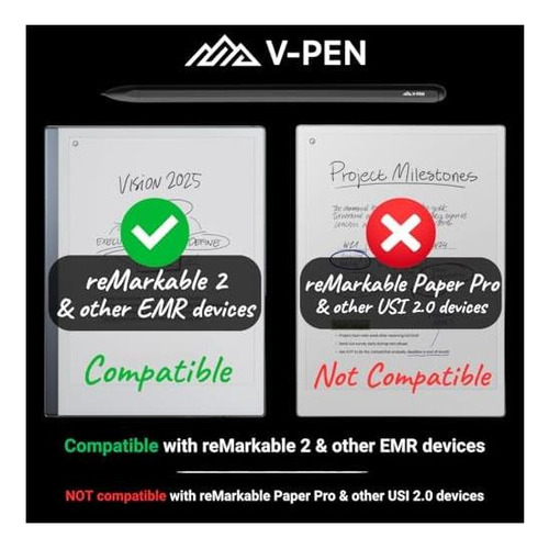V-pen Emr Stylus Reemplazo De 2 Bolígrafos Notable Con + 5 |